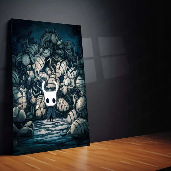 Game Metal Poster | Hollow Knight – The Slayer of Shadows | Cinematic Indie Game Metal Frame Poster