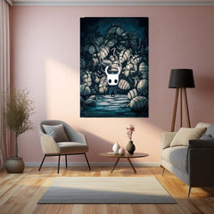 Game Metal Poster | Hollow Knight – The Slayer of Shadows | Cinematic Indie Game Metal Frame Poster