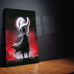 Hollow Knight – Silent Guardian | Dark Fantasy Metal Frame Wall Art | Gaming Room & Indie Game Decor Wall Art - TURTLEWINGS 