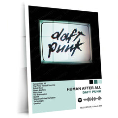 Daft Punk – Complete Album Collection | Set of 11 | Set of 8 | Set of 4 | Premium Metal Poster Set