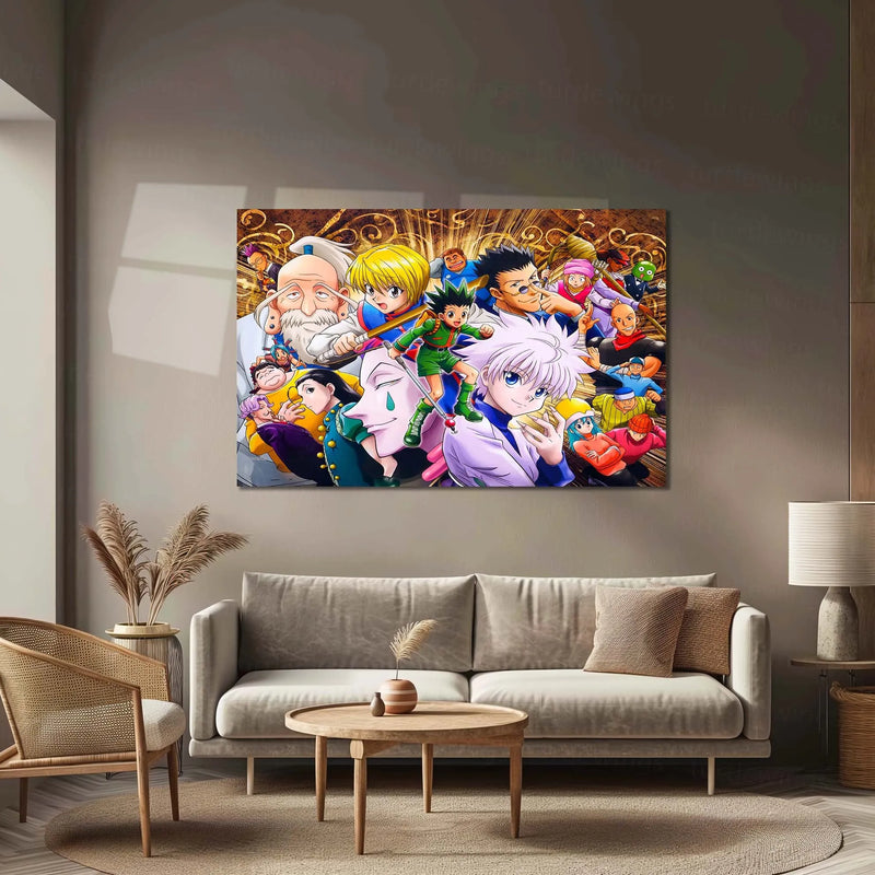 Anime Metal Frame | Hunter Legacy | Hunter x Hunter Metal Frame Adventure, Strategy & Unbreakable Bonds Wall Art - TURTLEWINGS 
