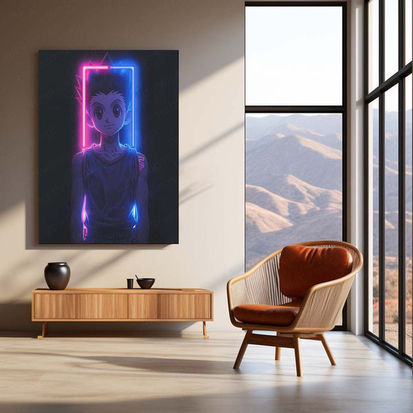 Hunter x Hunter – Gon Freecss Glow Edition Neon LED Metal Poster | Anime Wall Frame