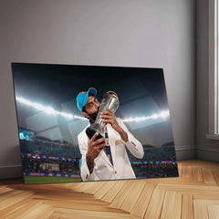 Ravindra Jadeja | Indian Team Champions Trophy 2025 Winner | Metal Poster (Copy) - TURTLEWINGS 