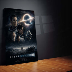 Interstellar – Beyond Time and Space | Sci-Fi Movie Metal Frame | Cosmic Space Wall Art by TurtleWings