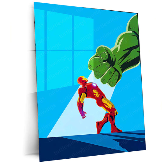 Marvel Metal Poster | Iron Man & Hulk – Marvel Metal Poster