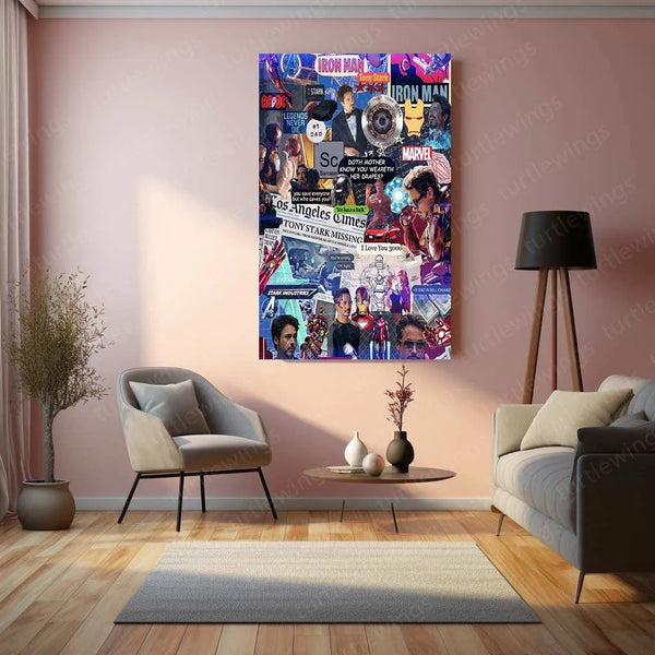 Iron Man Metal Poster – Marvel Superhero Wall Art | Tony Stark Legacy Decor 7 - TURTLEWINGS 