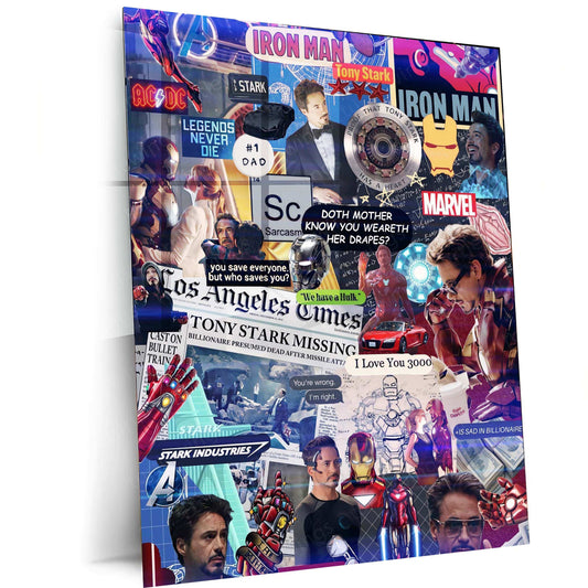 Iron Man Metal Poster – Marvel Superhero Wall Art | Tony Stark Legacy Decor 7 - TURTLEWINGS 