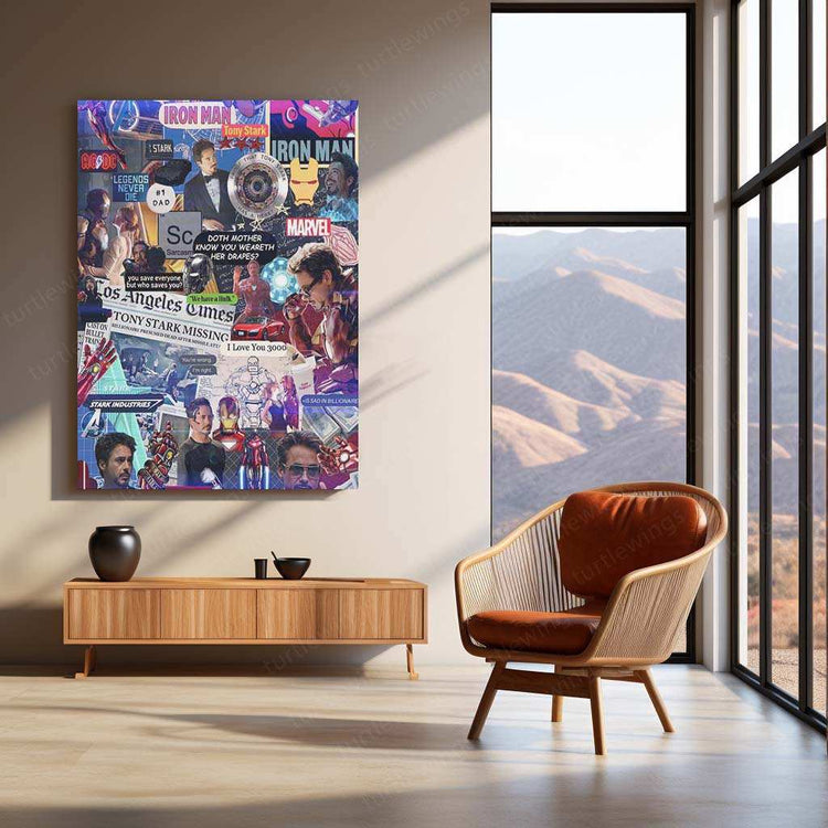 Iron Man Metal Poster – Marvel Superhero Wall Art | Tony Stark Legacy Decor 7 - TURTLEWINGS 