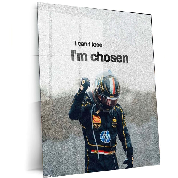 I’m Chosen – Gabriel Bortoleto Racing Motivation Metal Poster | F2/F3 Motorsport Wall Art