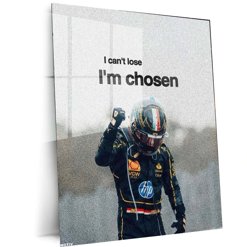 I’m Chosen – Gabriel Bortoleto Racing Motivation Metal Poster | F2/F3 Motorsport Wall Art