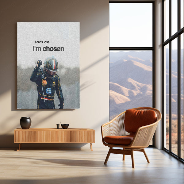 I’m Chosen – Gabriel Bortoleto Racing Motivation Metal Poster | F2/F3 Motorsport Wall Art
