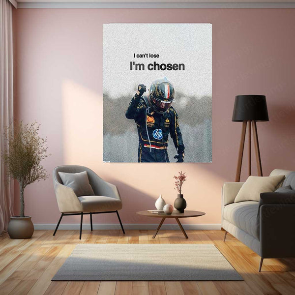 I’m Chosen – Gabriel Bortoleto Racing Motivation Metal Poster | F2/F3 Motorsport Wall Art