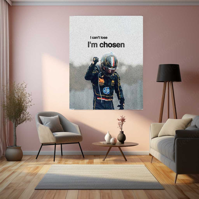 I’m Chosen – Gabriel Bortoleto Racing Motivation Metal Poster | F2/F3 Motorsport Wall Art