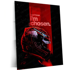 Quote Metal Poster | Max Verstappen – I’m Chosen Metal Frame Unbreakable Confidence & Champion Destiny Formula One Wall Art | Elite Winner Mindset Quote Metal Poster - TURTLEWINGS 