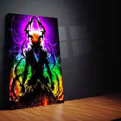 Anime Metal Poster | Bleach Metal Poster | Ichigo Kurosaki Hollow Form Wall Art | Epic Soul Reaper Anime Metal Frame