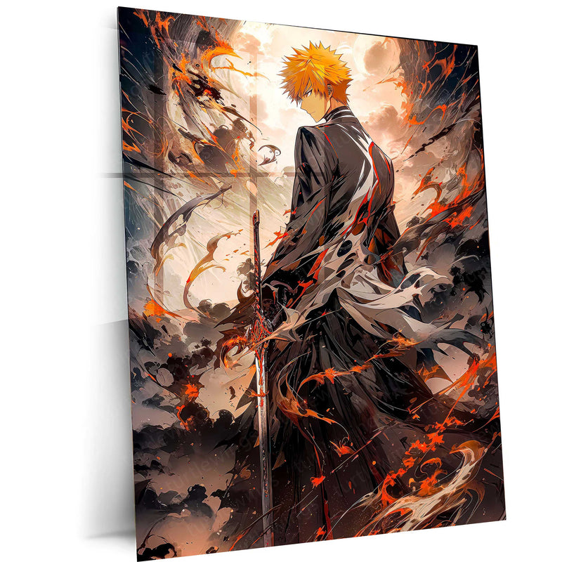 Ichigo Kurosaki – Bankai Metal Poster | Bleach Anime Wall Frame 02