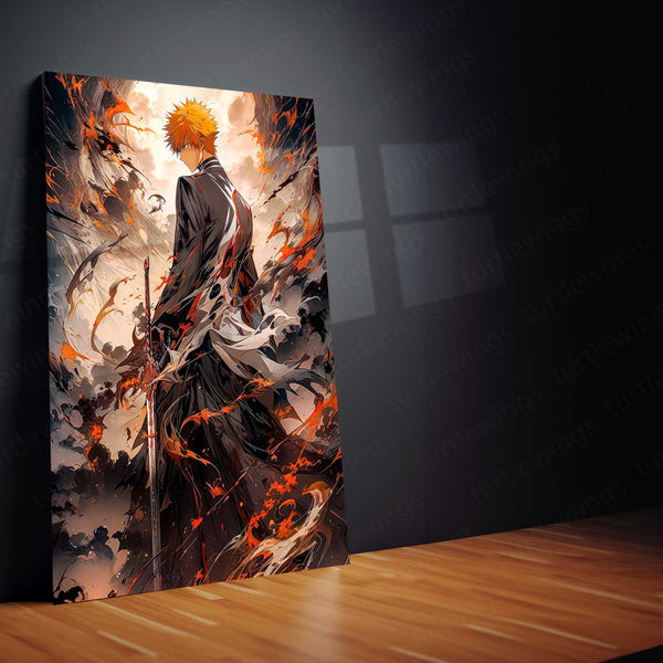 Ichigo Kurosaki – Bankai Metal Poster | Bleach Anime Wall Frame 02