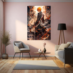 Ichigo Kurosaki – Bankai Metal Poster | Bleach Anime Wall Frame 02