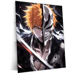 Ichigo Kurosaki – Bankai Metal Poster | Bleach Anime Wall Frame 01