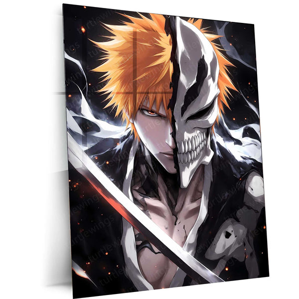 Ichigo Kurosaki – Bankai Metal Poster | Bleach Anime Wall Frame 01
