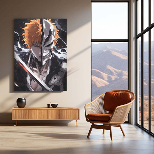 Ichigo Kurosaki – Bankai Metal Poster | Bleach Anime Wall Frame 01