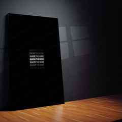 Quote Metal Poster | Ignore the Noise Metal Poster | Minimal Focus Quote Wall Art | Premium Motivational Metal Print