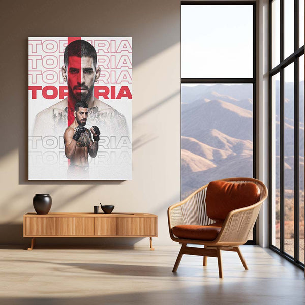 Ilia Topuria UFC Metal Frame | Knockout MMA Champion Wall Art - TURTLEWINGS 