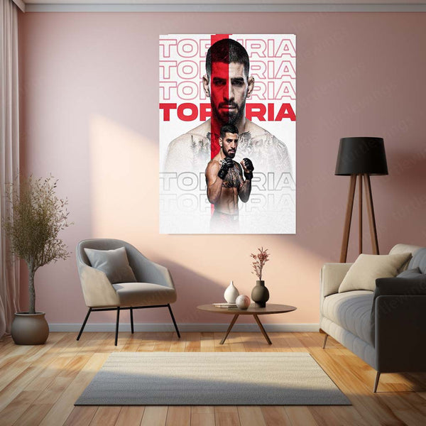 Ilia Topuria UFC Metal Frame | Knockout MMA Champion Wall Art - TURTLEWINGS 