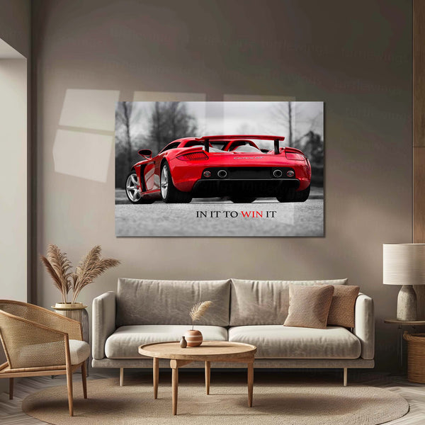 In It to Win It – Porsche Carrera GT Metal Frame | Supercar Wall Art