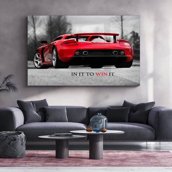 In It to Win It – Porsche Carrera GT Metal Frame | Supercar Wall Art