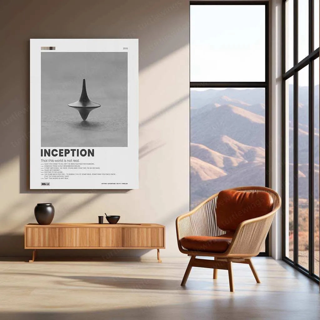 Inception Metal Poster | Sci-Fi Movie Wall Art | TURTLEWINGS