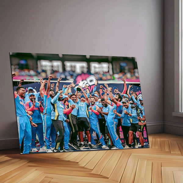 Indian Cricket Team Metal Poster – Pride of the Nation Wall Art 2 - TURTLEWINGS 