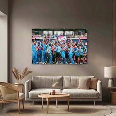 Indian Cricket Team Metal Poster – Pride of the Nation Wall Art 2 - TURTLEWINGS 