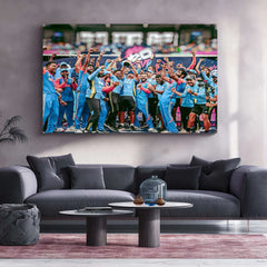 Indian Cricket Team Metal Poster – Pride of the Nation Wall Art 2 - TURTLEWINGS 