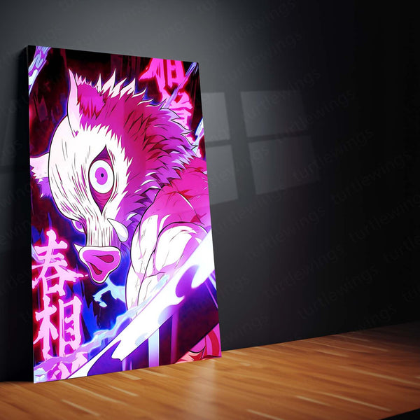 Anime Metal Poster | Inosuke-Hashibira-–-Demon-Slayer-Neon-Rage-Poster-01-copy Portrait-01