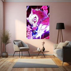 Anime Metal Poster | Inosuke-Hashibira-–-Demon-Slayer-Neon-Rage-Poster-01-copy Portrait-01