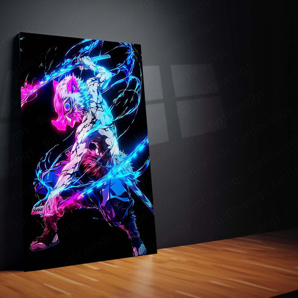 Anime Metal Poster | Inosuke-Hashibira-–-Demon-Slayer-Neon-Rage-Poster-01-copy Portrait-01 01