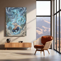 Anime Metal Poster | Inosuke Hashibira Beast Breathing Metal Poster | Demon Slayer Anime Wall Art | Premium Action Metal Print