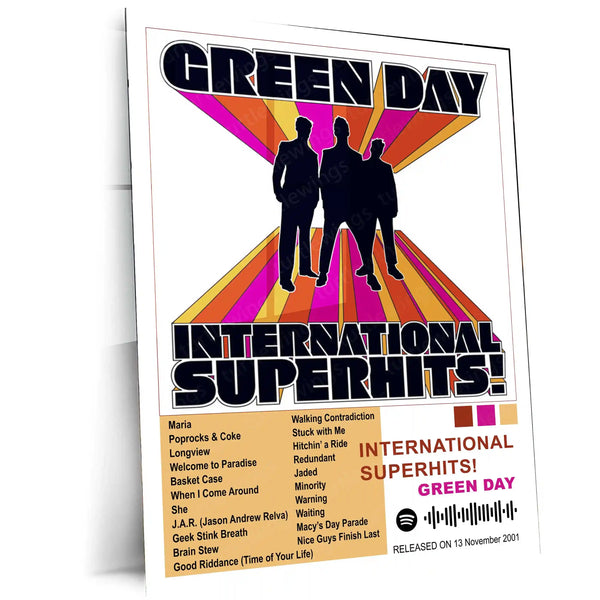 Green Day – Complete Album Collection | Set of 11 | Set of 8 | Set of 4 | Premium Metal Poster - TURTLEWINGS 