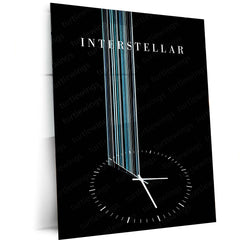 Interstellar Time Paradox – Abstract Space Clock Metal Poster | Sci-Fi Wall Frame