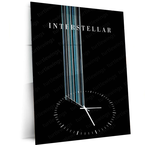 Interstellar Time Paradox – Abstract Space Clock Metal Poster | Sci-Fi Wall Frame