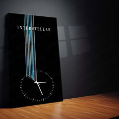 Interstellar Time Paradox – Abstract Space Clock Metal Poster | Sci-Fi Wall Frame