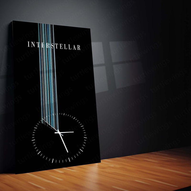 Interstellar Time Paradox – Abstract Space Clock Metal Poster | Sci-Fi Wall Frame