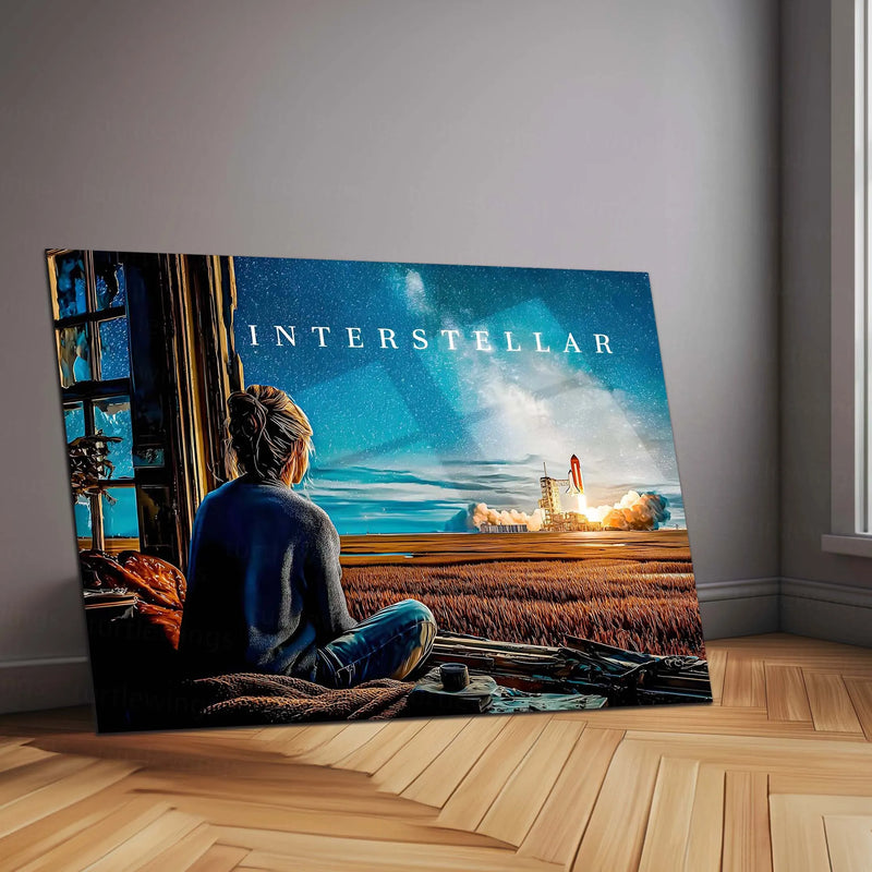 Movies & Series Metal Poster | Interstellar – Journey Beyond Time | Cinematic Sci-Fi Metal Frame Poster 01