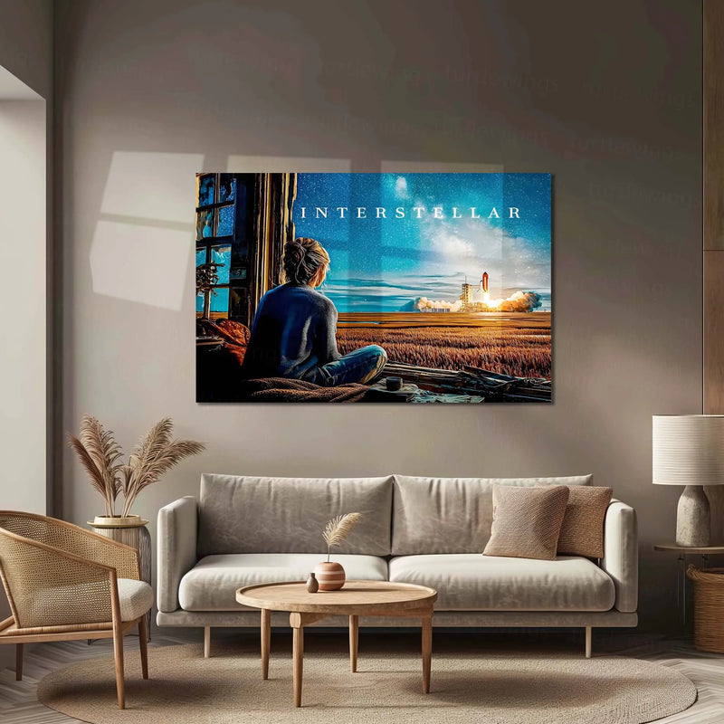 Movies & Series Metal Poster | Interstellar – Journey Beyond Time | Cinematic Sci-Fi Metal Frame Poster 01