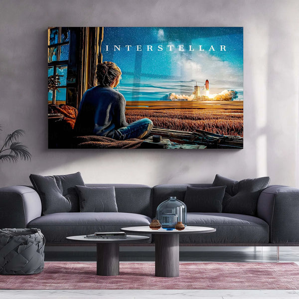 Movies & Series Metal Poster | Interstellar – Journey Beyond Time | Cinematic Sci-Fi Metal Frame Poster 01