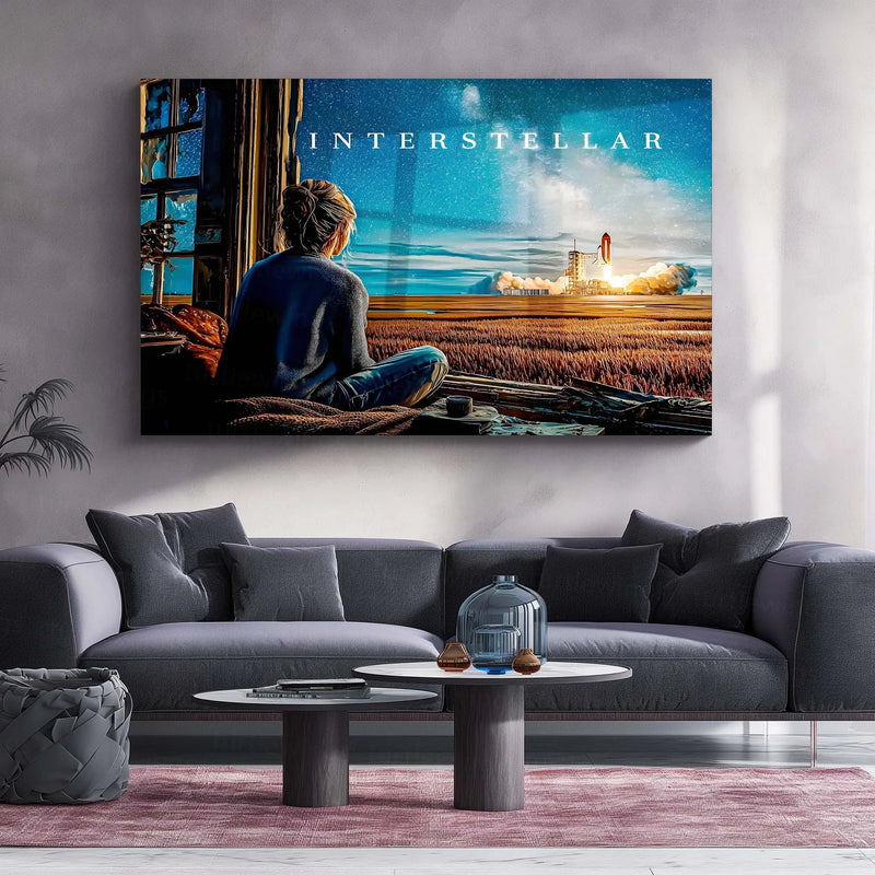 Movies & Series Metal Poster | Interstellar – Journey Beyond Time | Cinematic Sci-Fi Metal Frame Poster 01