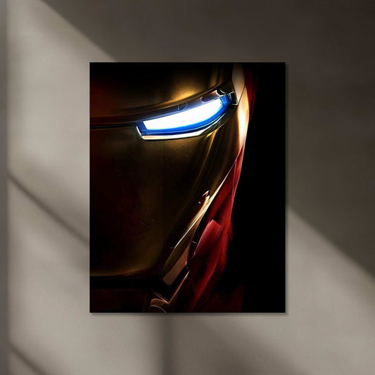 Iron Man Helmet Neon LED Metal Poster â Iconic Marvel Superhero Wall Art - TURTLEWINGS 