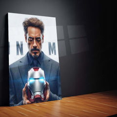 Superhero Metal Poster Set of 3 | Iron Man | Helmet & Hero Legacy Triptych Wall Art