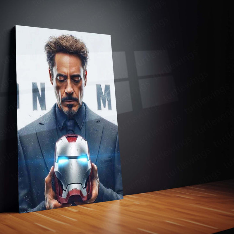 Superhero Metal Poster Set of 3 | Iron Man | Helmet & Hero Legacy Triptych Wall Art